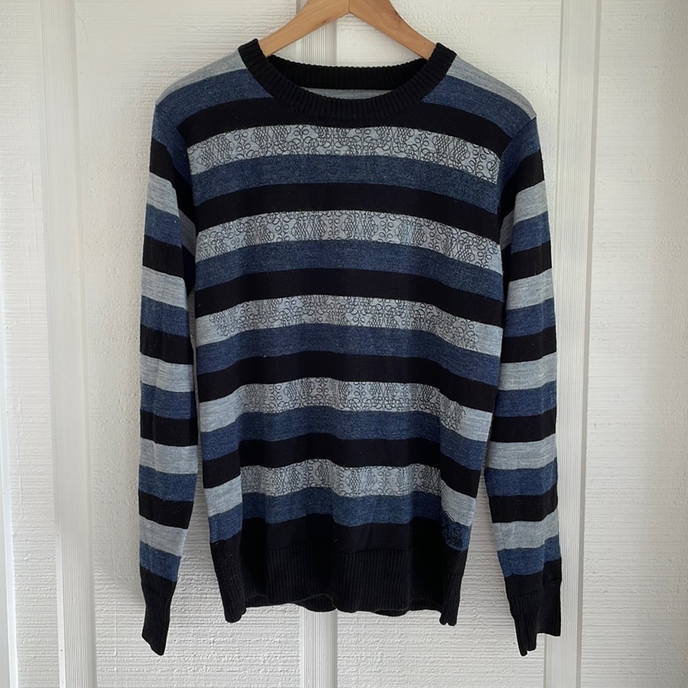 Men’s klovis Crewneck Striped Sweater